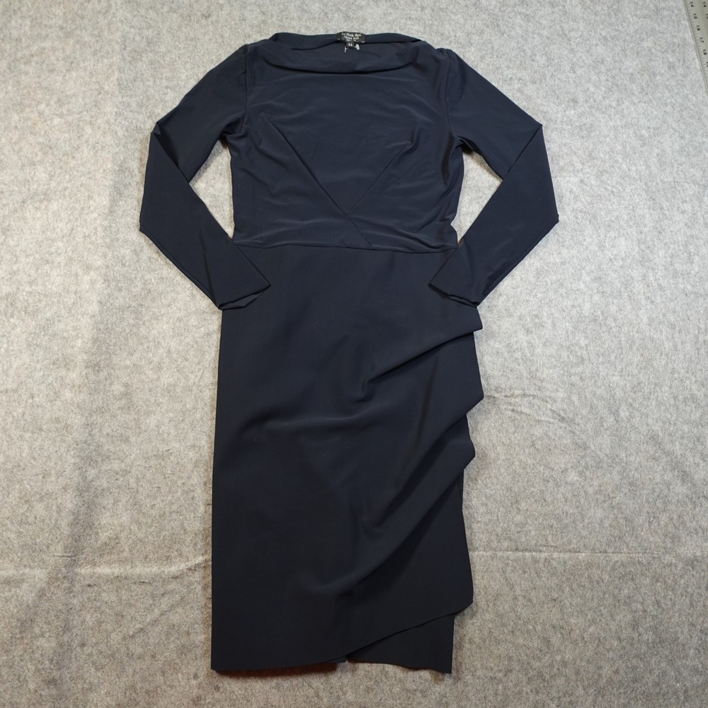 Chiara Boni La Petite Robe Dress 44 US 8 Medium Cassandre‎ Boatneck Wrap Effect